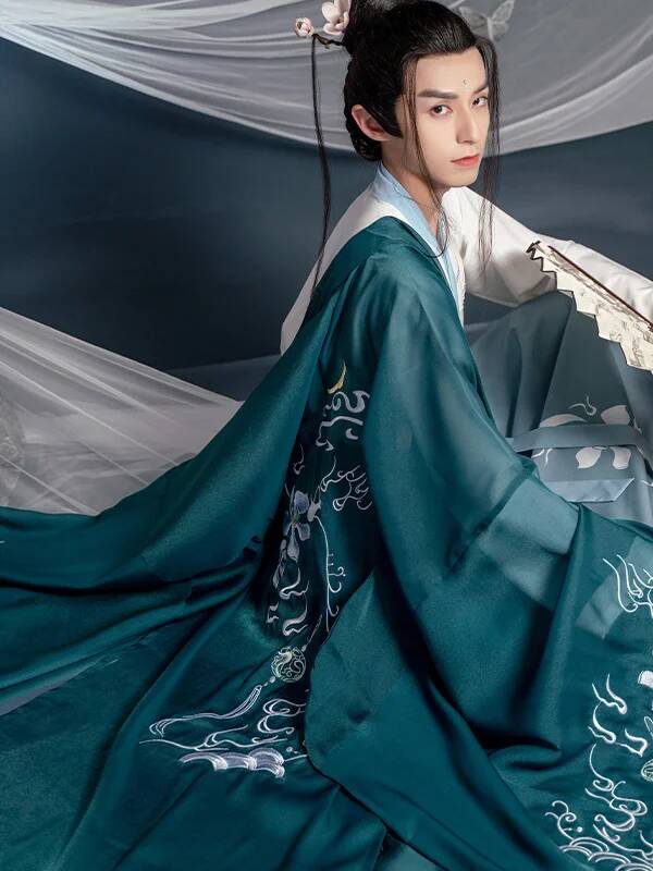 Hanbok Modern Set - Çin Yeni Modern Hanfu Adam Geleneksel