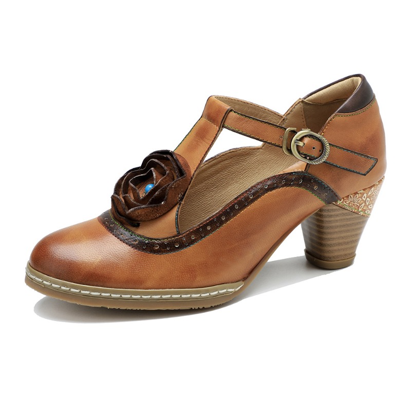 Women'S Ethnic Fashion Brands - 5 cm Koyun Derisi Deri Etnik