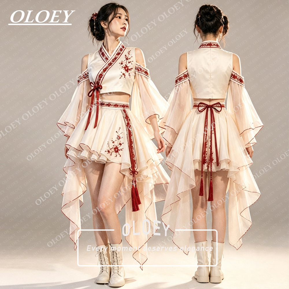 OLOEY Modern Kırmızı Nakışlı F - Hanbok Modern Set incelemesi ve fiyatı