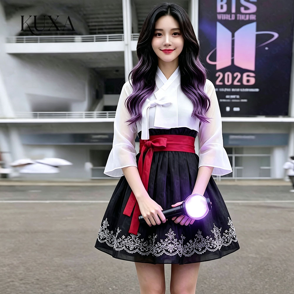 KUXA Modern Aplikeli Kısa Kons - Hanbok Modern Set incelemesi ve fiyatı