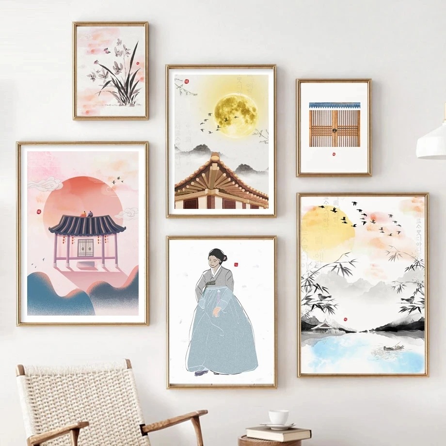 Kore tarzı dekor posteri Hanbo - Hanbok Modern Set incelemesi ve fiyatı