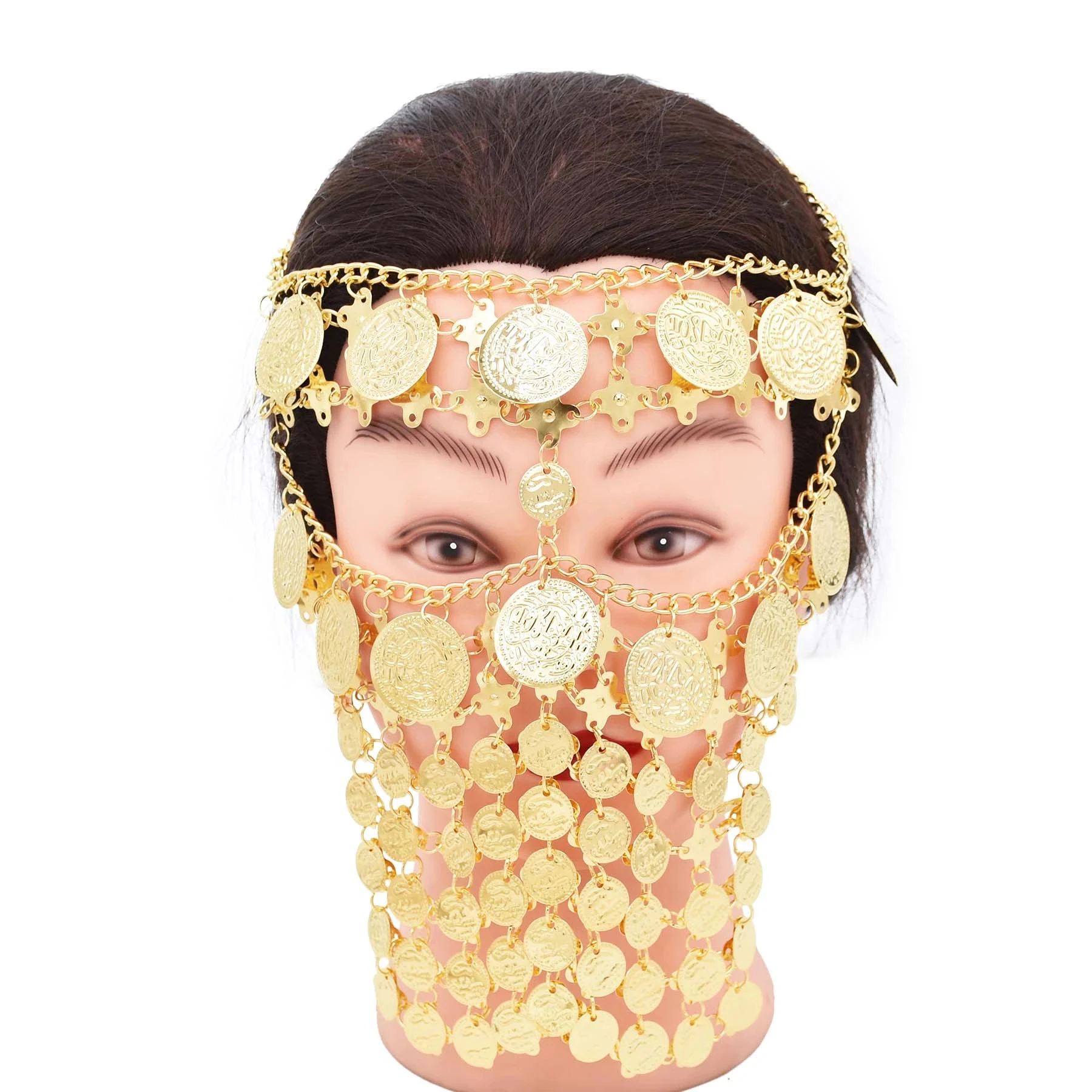 4 altın sikke püskül maske saç - Fashion Ethnic Indian Clothing incelemesi ve fiyatı