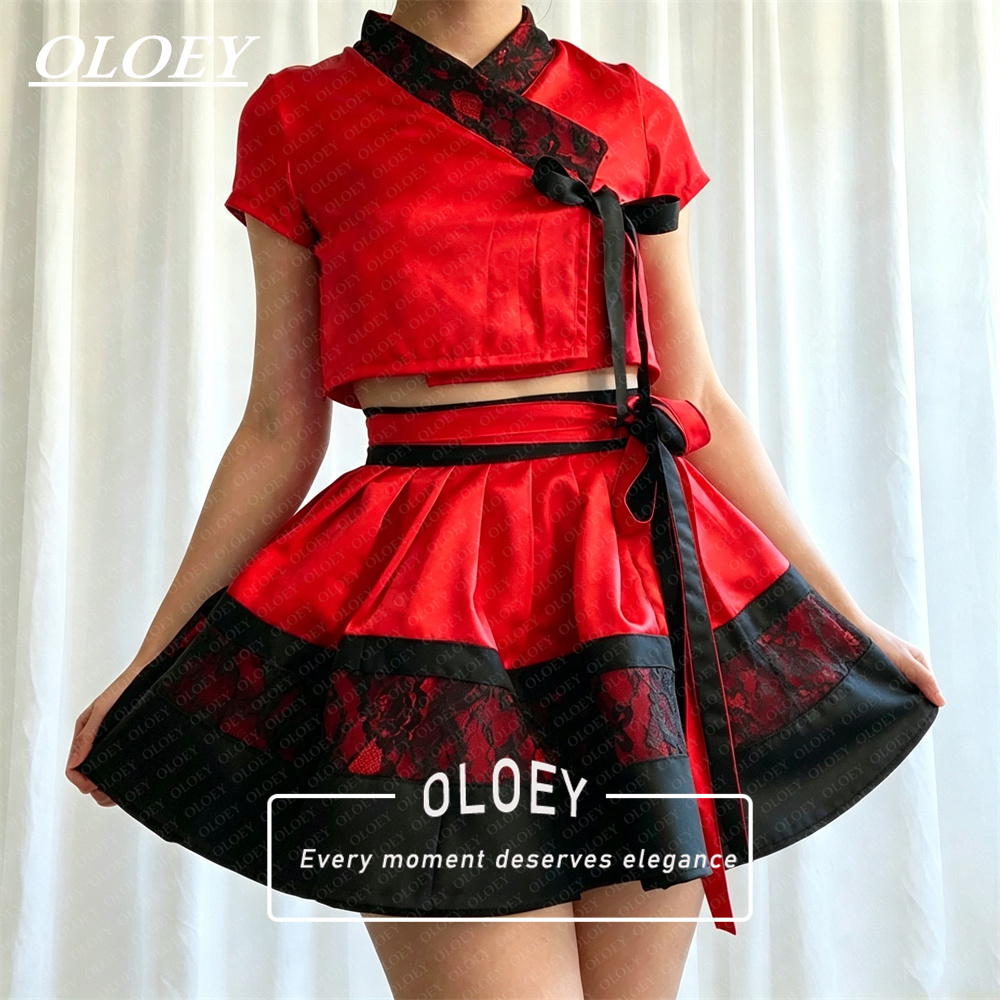 OLOEY Modern Siyah Kırmızı Kıs - Hanbok Modern Set incelemesi ve fiyatı